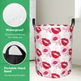 thumbnail image 2 of XMXT Collapsible Laundry Basket, Romantic Kisses Pattern Waterproof Laundry Hampers Storage Baskets Dirty Clothes Hamper, 62L, 2 of 8