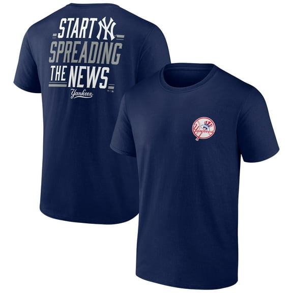 Men's Navy New York Yankees Start Spreading The News Bring It T-Shirt