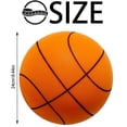 thumbnail image 2 of Silent Basketball Size 7 | Silent Toy Ball for Kids and Adults | Indoor High Elastic Foam Basketball Dribbling | Silent Basketball Toy Basketball Training Accessories（Orange wireframe）, 2 of 7