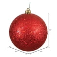 thumbnail image 2 of Pemberly Row 10" Contemporary Plastic Ball Ornament in Sequin Red, 2 of 4