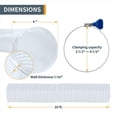thumbnail image 4 of Manguera de Recogida de Polvo Powertec Transparente Flexible de PVC 4 Pulgadas x 20 Pies con Abrazad, 4 of 7