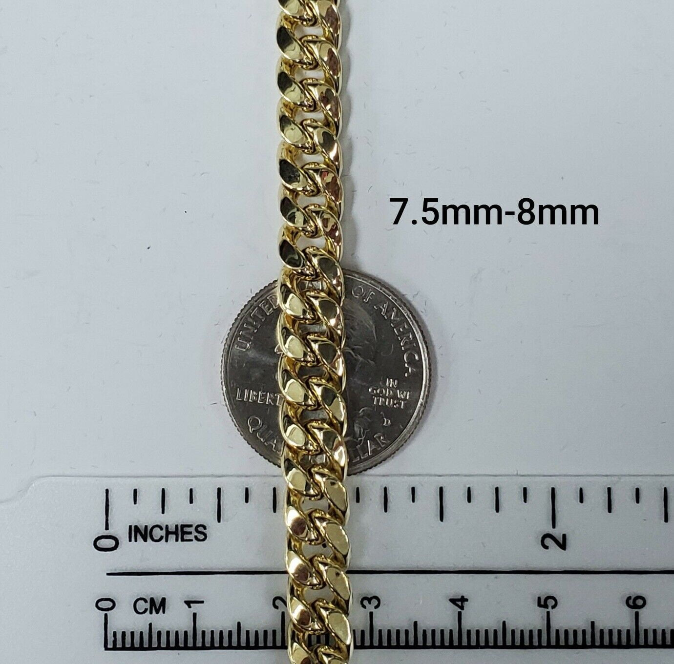 10k Yellow Gold Solid Diamond Cut Heart Link Bracelet 7.25" 6mm 6.2 grams 
