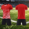 thumbnail image 2 of Atogsazn Children's Boys Athletic Set Kids Soccer Jersey Sports Training Shirts Shorts Outfit Running Tee Pants Red M Fashion, 2 of 7