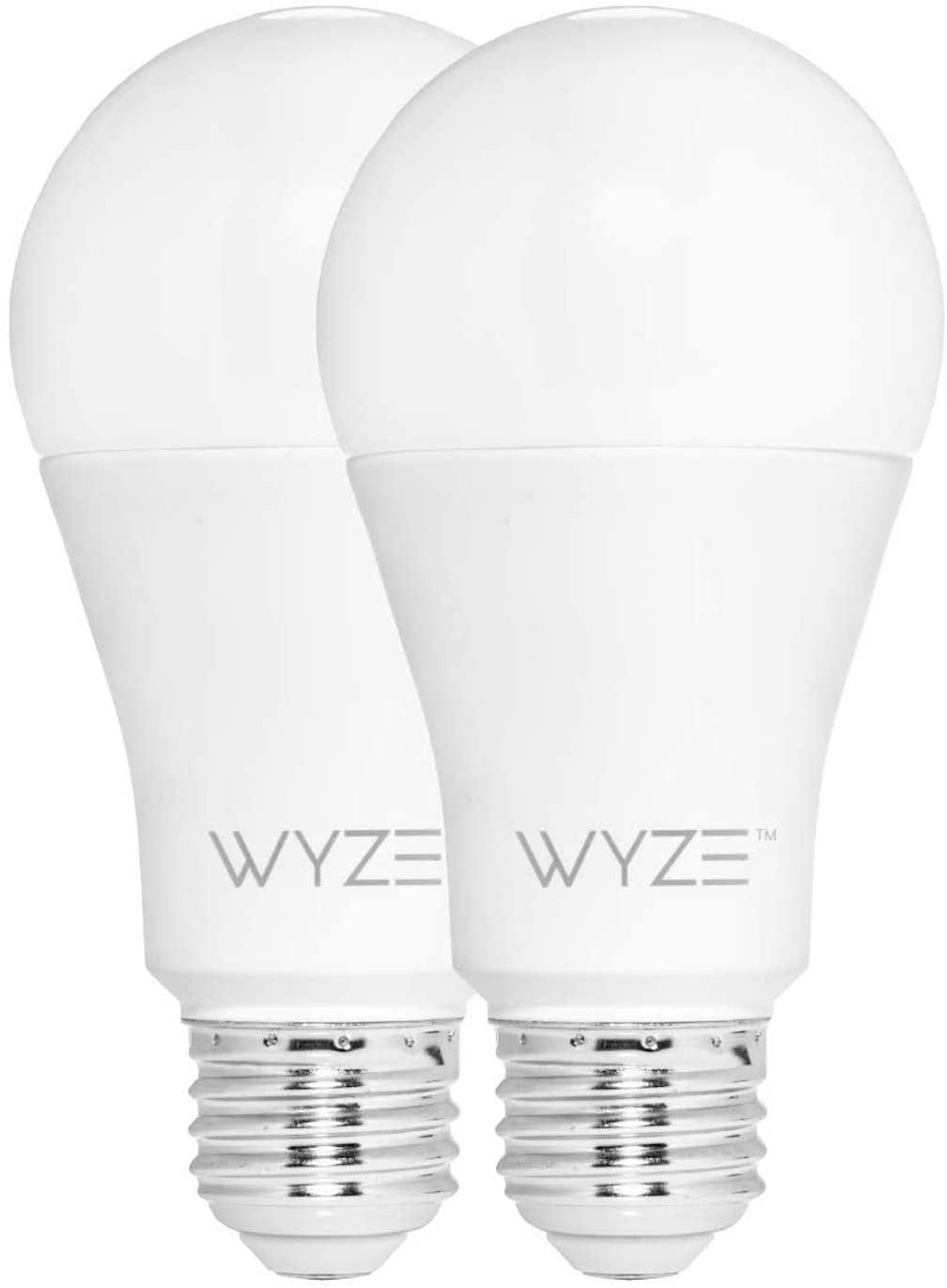 Wyze LED 9.5W (60W Equivalent) White Smart Home Light Bulb, Dimmable 2 Pack