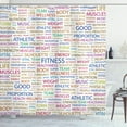 thumbnail image 1 of Ambesonne Fitness Shower Curtain, Psychical Activity Word, 69"Wx75"L, Multicolor, 1 of 3