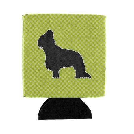 

Carolines Treasures BB3826CC Briard Checkerboard Green Can or Bottle Hugger Can Hugger multicolor