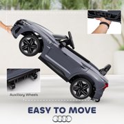 Aosom Kids Ride on Car with Remote Control, 12V 3.1 MPH Electric Car for Kids, Battery Powered Ride-on Toy for 37-60 Months with Music, Lights, Gray