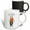Multicolor, variant on 3drose, Funny Cute Colorful Cicada Insect Bug Cartoon, 11oz Two-tone Red Mug