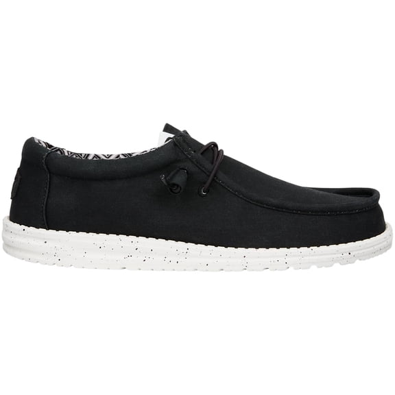 HEYDUDE Men Wally Stretch Canvas , Black2, 12