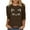 Brown, variant on My Orders Cute Summer Tops for Women Floral Work Out Shirts Gym Loose Plus Size Womens Workout Top Women Fashion Tops White Warehouse Today Shipping
