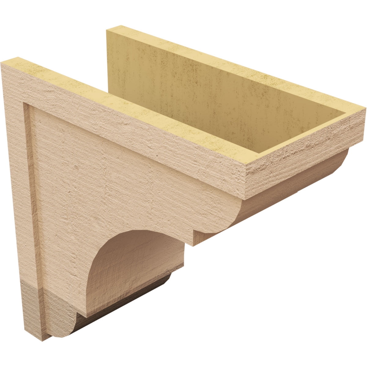 11"W x 22"D x 22"H Classic Bryant Rough Cedar Woodgrain TimberThane Corbel, Primed Tan