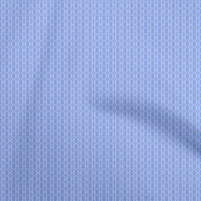 oneOone Polyester Spandex Light Blue Fabric Ikat Texture Craft Projects Decor Fabric Printed By The Yard 56 Inch Wide