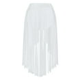 thumbnail image 4 of Doomiva Womens Elegant Ballroom Dance Skirt High Low Flowy Ballet Midi Skirt Practice Dancewear White XXL, 4 of 5