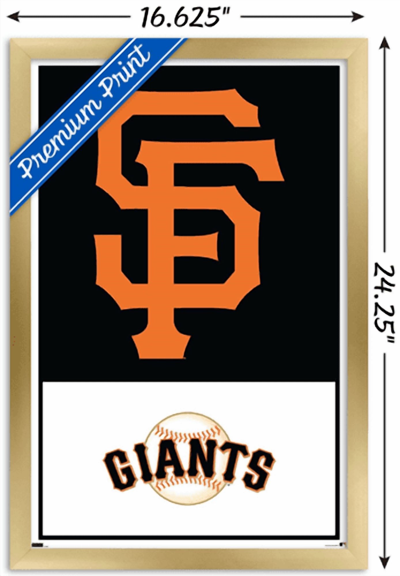 MLB San Francisco Giants - Logo 22 Wall Poster, 14.725" x 22.375" Framed