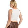 thumbnail image 4 of June & Vie Women's Plus Size Pointelle Cropped Sweater, 4 of 5