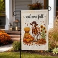 thumbnail image 6 of Welcome Fall Garden Flag, 12x18 Inch Maple Leaf Yard Banner, Autumn Pumpkin Sunflower Yard Flags for Thanksgiving Rustic Seasonal Outside Outdoor Decoration, 6 of 7