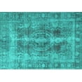 thumbnail image 1 of Ahgly Company Indoor Rectangle Persian Turquoise Blue Traditional Area Rugs, 2' x 5', 1 of 4
