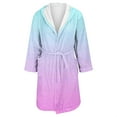 thumbnail image 4 of MEICHEN Plush Robes for Women Women's Fleece Plush Robe Long Warm Plush Bathrobe Loungewear Jacket Printed Comfort Robe Women's Robes, 4 of 5