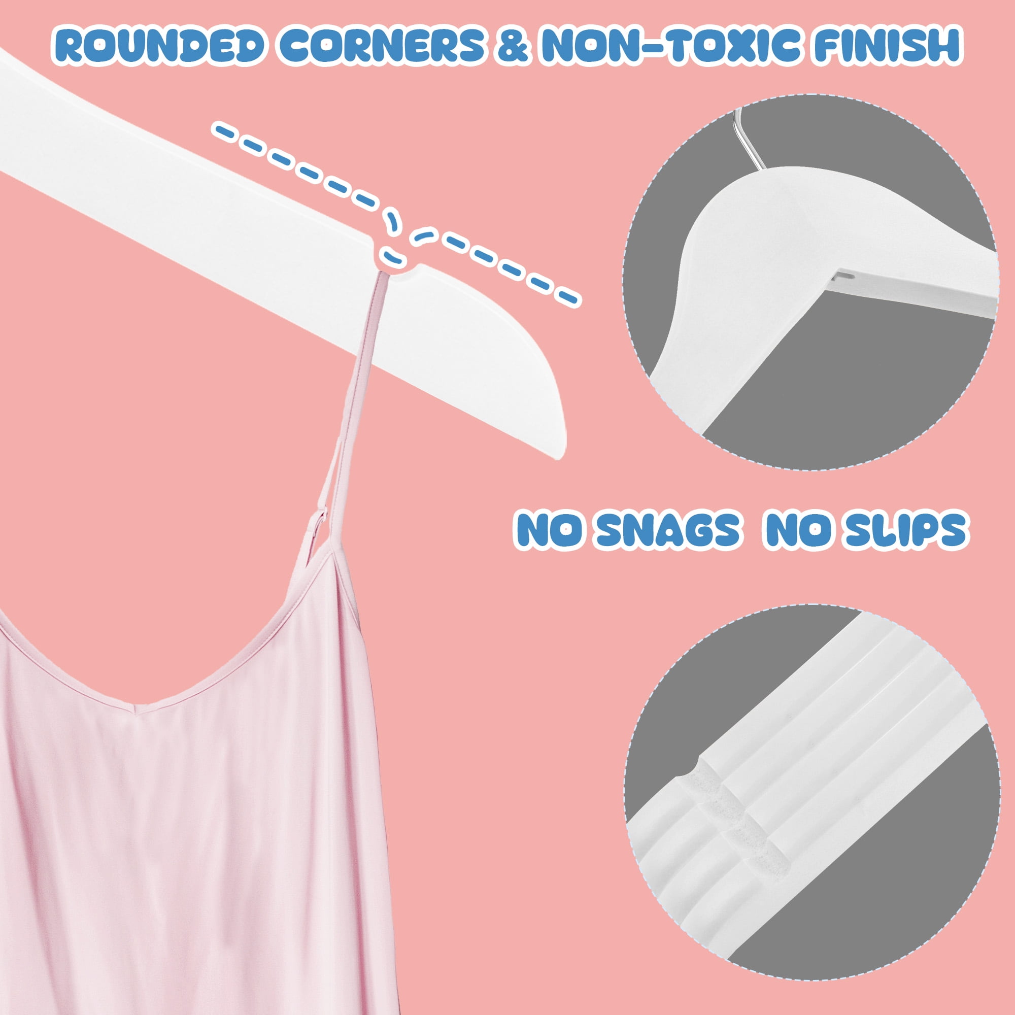 BP4U 12-Pack Kids Wooden Hangers, Ultra-Slim Baby Solid Wood Clothes Hangers with 360° Swivel Hook for Toddler & Youth Coats/Dresses