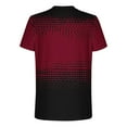 thumbnail image 5 of Men's Summer Tops under $5 Round Neck Short Sleeve Print Casual T-shirt Red M, 5 of 5