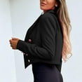 thumbnail image 3 of Vedolay Women's 2023 Jackets Women's Casual Long Sleeve Lapel Open Front Button Work Business Jackets with Pockets,Black M, 3 of 5