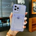 thumbnail image 1 of Clear Shockproof Wallet Card Holder Case For iPhone 13 12 11 Pro Max Case For iPhone X XS Max XR 7 8 Plus SE Soft Silicone Cover, 1 of 7