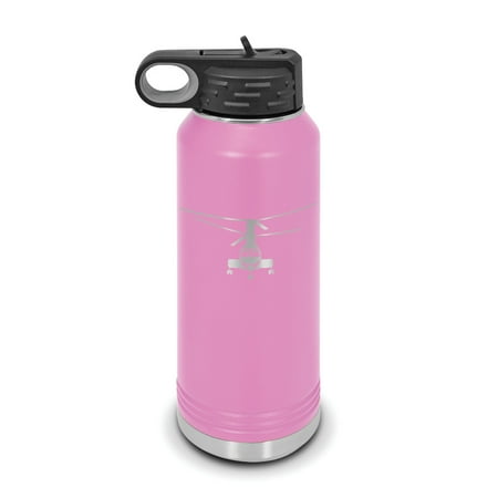 

CH-46 Sea Knight Water Bottle 32 oz - Laser Engraved w/ Flip Top Removable Straw - Polar Camel - Stainless Steel - Vacuum Insulated - Double Walled - Drinkware Bottles - ch46 helicopter - Lt Purple