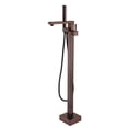 thumbnail image 2 of JERFIT Oil Rubbed Bronze Freestanding Tub Filler with Hand Shower, 3.9 GPM Modern Bathroom Faucet for Bathtub, 2 of 7