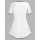 thumbnail image 2 of Camiseta con Puntilla Escotada de Contraste en Talla Extra Rosegal  Camisetas tallas grandes, 2 of 5