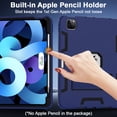 thumbnail image 3 of Allytechgroup for iPad Pro 11 M5 M4 2025 2024 Case with Pencil Holder, Heavy Duty Rugged Protective Case with Kickstand, Shock-Absorbent PC+TPU Cover for iPad Pro 11 2024/2025,Navyblue, 3 of 7