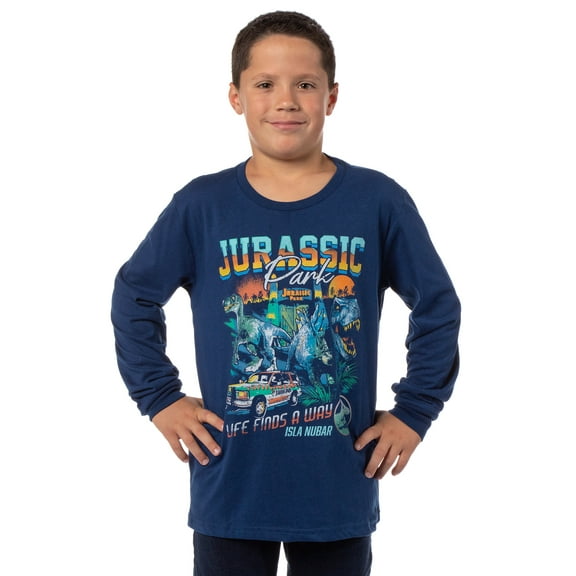 Jurassic Park Boys' Jurassic World Life Finds A Way Isla Nubar Kids T-Shirt
