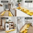 thumbnail image 5 of Beige Sunflower Handwriting Pattern Kitchen Rugs Sets Of 3,Kitchen Runner Rugs Non Skid Washable,Decorative Kitchen Floor Mats for Kitchen,Sink,Laundry,17"x30"+ 17"x47" + 17"x59", 5 of 6