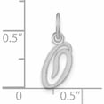 thumbnail image 4 of 14K White Gold 14Kw Casted Script Letter O Initial Charm Made In United States -Jewelry By Sweet Pea, 4 of 7