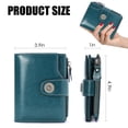 thumbnail image 6 of Egoelife Women's Small Wallet RFID Blocking Genuine Leather Compact Bifold Wallet with ID Window Credit Card Holder Purse Zipper Coin Pocket Clutch, 6 of 6