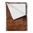 thumbnail image 2 of Rustic Soft Flannel Fleece Blanket, Antique Backdrop with Carved Dated Gothic Style Ornaments Retro Fashioned Picture, Cozy Plush for Indoor and Outdoor Use, 60" x 80", Dark Rosewood, by Ambesonne, 2 of 5