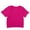Hot Pink, variant on Asxite Womens Tops Crop Short Sleeve Solid Color Bateau Neck Ribbed Relaxed Casual Blouse