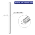 thumbnail image 2 of Unique Bargains 4Pack M3 x 140mm 0.5mm Pitch 304 Stainless Steel Fully Threaded Rod Bar Studs, 2 of 6