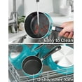 thumbnail image 5 of Cook N Home Non Stick Sauce Pan, 2 Quarts Saucepan with Glass Lid, Nonstick Small Multi-purpose Pot, Milk Chocolate Aluminum Cooking Pot Pan with Stay-Cool Handle, Turquoise, 5 of 6