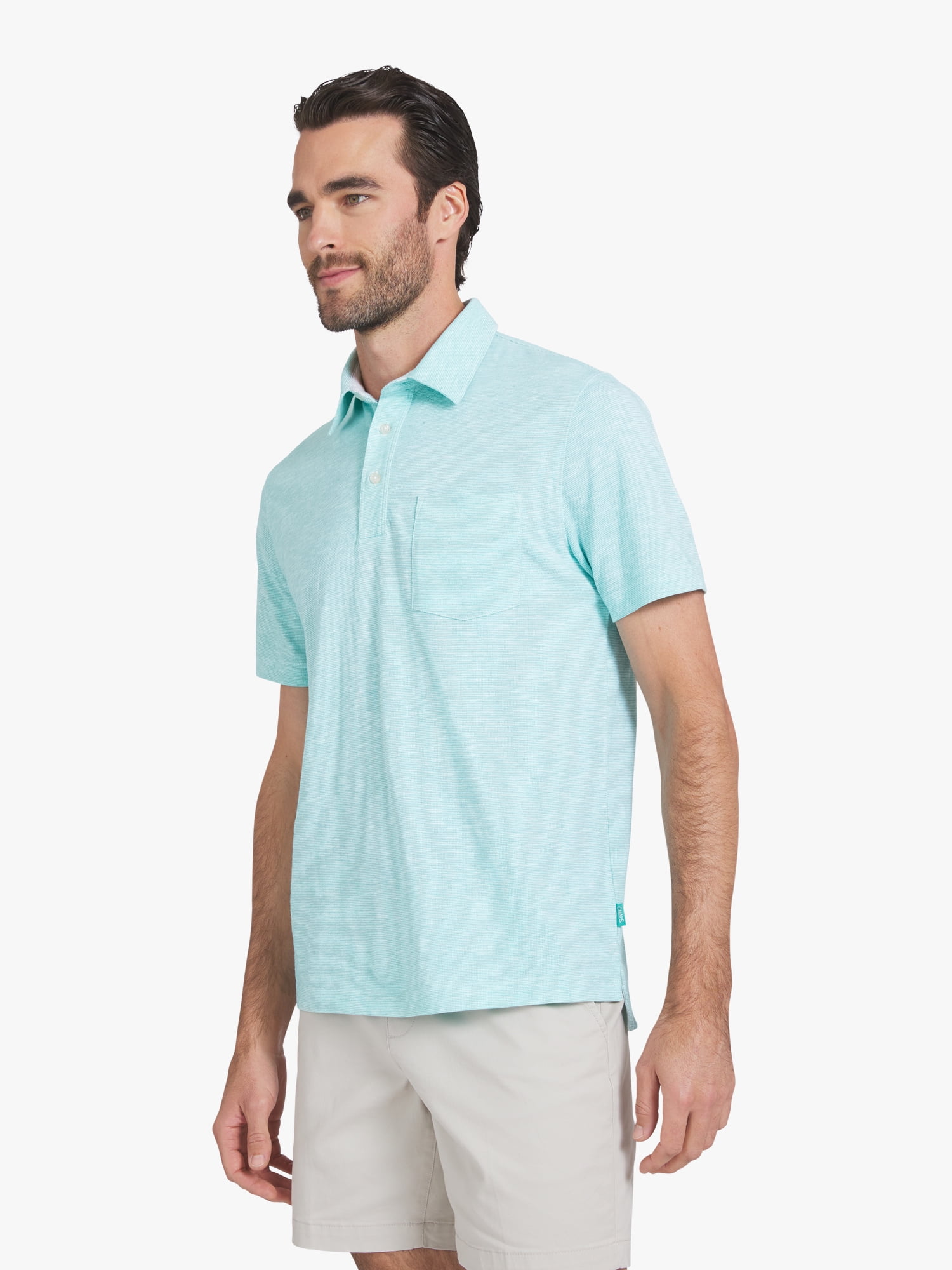 Chaps Men's and Big Men's Harbor Side Slub Short Sleeve Polo Shirt, Sizes S-3XL