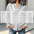 thumbnail image 3 of LUVDA V Neck Button Blouse for Women Long Sleeve Ruffle Cuff Casual Work Shirt Loose Fit Fall Top, 3 of 9