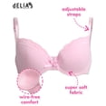 thumbnail image 2 of dELiA*s Girls Training Bra Soft Molded Microfiber Bralette Wire-Free Girls a-Cup Bras 4 Pack, 2 of 7
