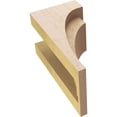 thumbnail image 6 of 6"W x 6"D x 12"H Wide Rivera Rough Cedar Woodgrain TimberThane Corbel, Primed Tan, 6 of 6