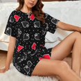 thumbnail image 4 of Vsdgher Ensemble de Pyjamas pour Femmes 2 Pcs Manches Courtes, Ensemble de Pyjamas Doux d'Été Décontracté, 2 Pcs Pj-Grand, 4 of 6