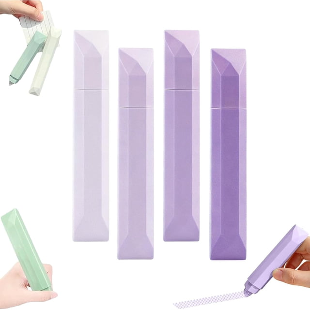 Nouvelles - Rouleau de Ruban Double Face pour Scrapbooking, Stylos de Ruban Double Face, Rouleau de Ruban Double Face Polyvalent, Fournitures de Journalisation Polyvalentes pour Scrapbooking, Montage Photo (D,4 Pcs)