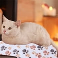 thumbnail image 6 of Btomtd 5pcs Super Soft Fluffy Pet Blanket for Dog and Cats, Washable Flannel Throw Mat for Couch and Bed, Paw Print Pet Planket and Bed Mat for Sleeping, 24"x16", Khaki, 6 of 6