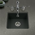 thumbnail image 2 of Houzer Platus 20 inch Black Fireclay Undermount Square Single Bowl Bar Sink - PTB-2020 BL-C with Basket Strainer and Basin Grid Included, 2 of 8