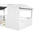 thumbnail image 3 of Twin Size Wooden House Bed with Roof, Window and Guardrail,Twin House-Shaped Platform Bed with Roof for Girls Boys, 3 of 8