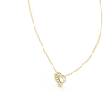 thumbnail image 2 of Zuwelria Certified Moissanite Diamond Heart Pendant | 0.24 Ct Sparkle Round Cut Diamond Pendant Necklace with Chain for Women | 18K Yellow Gold over Silver, 2 of 7