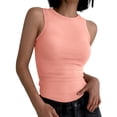 thumbnail image 5 of ANRABESS Womens Tank Tops High Neck Sleeveless Ribbed Racerback Top Slim Fit Basic Summer Shirt XXL Size, 5 of 9