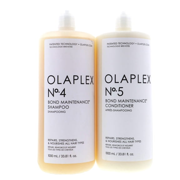Olaplex No 4 Shampoo & No 5 Conditioner 33.8 oz/ liter with pumps